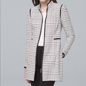 White House Black Market Plaid Topper